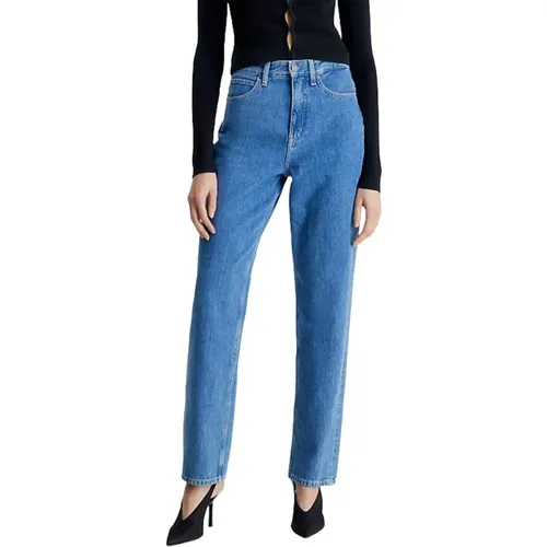 High-Waist Gerades Jeans , Damen, Größe: W26 - Calvin Klein - Modalova