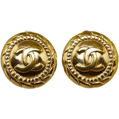 Pre-owned Metal earrings , female, Sizes: ONE SIZE - Chanel Vintage - Modalova