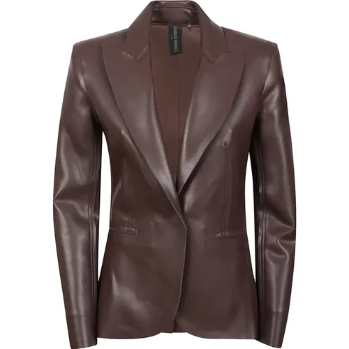 Vegan Leather Blazer , female, Sizes: S - Norma Kamali - Modalova