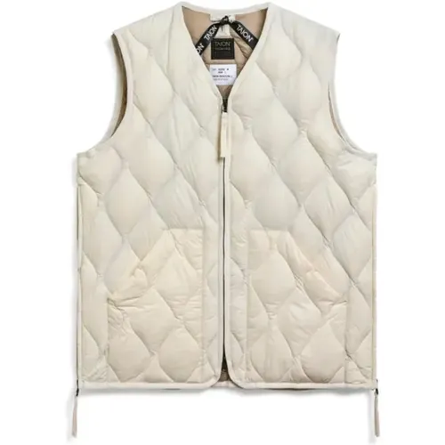 Military Style Sleeveless Zip Vest , male, Sizes: M, L, S - Taion - Modalova