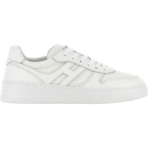 Weiße Ledersneakers , Damen, Größe: 44 EU - Hogan - Modalova