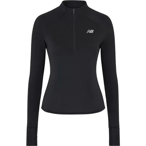 Grid Half Zip Athletisches Top - New Balance - Modalova