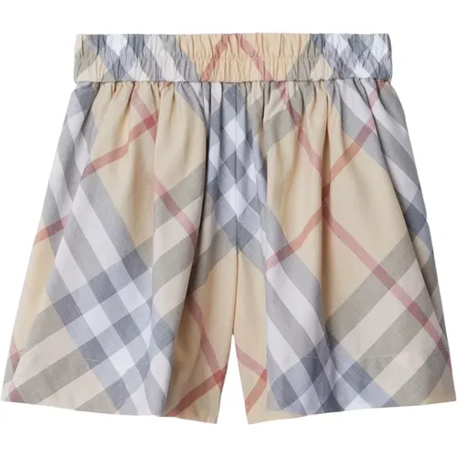 Karierte Kinder-Shorts - Burberry - Modalova