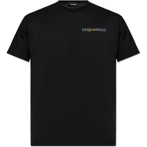 Bedrucktes T-Shirt , Herren, Größe: L - Dsquared2 - Modalova