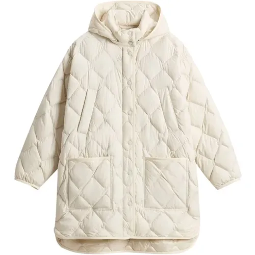 Diamond Quilted Down Coat , female, Sizes: XS, S - Woolrich - Modalova