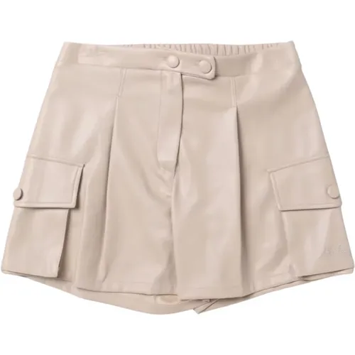 Kinder Cargo Shorts Eco-Leder - pinko - Modalova