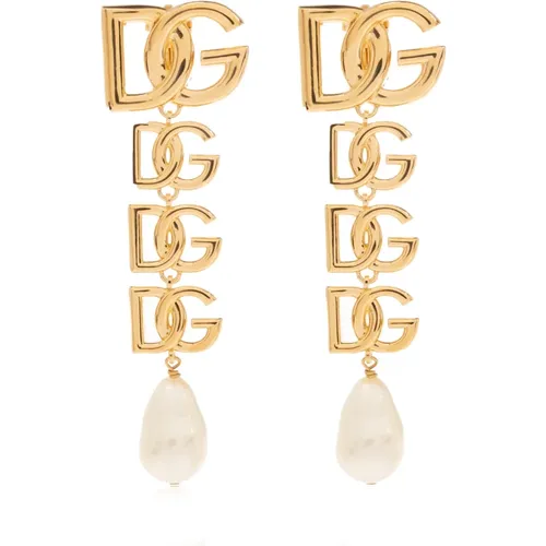 Drop clip-on earrings , female, Sizes: ONE SIZE - Dolce & Gabbana - Modalova