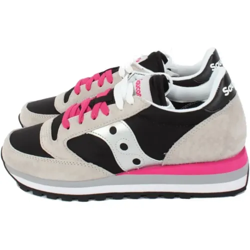 Grau/Schwarze Jazz Triple Sneakers für Damen , Damen, Größe: 37 EU - Saucony - Modalova