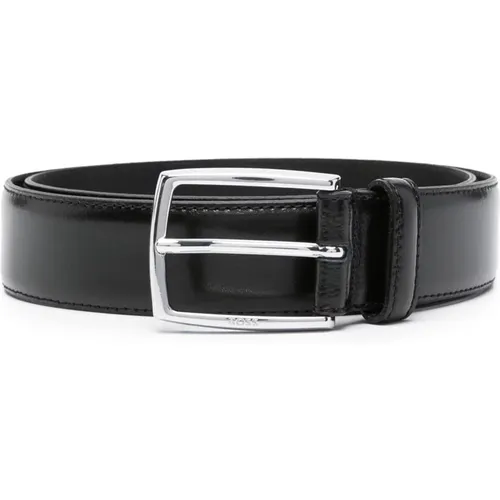 Designer Leather Belt , male, Sizes: 90 CM, 100 CM - Hugo Boss - Modalova