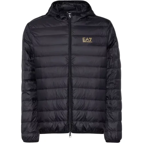 Puffer Jacket with Logo , male, Sizes: M, S, XL, L, 2XL, 3XL - Emporio Armani EA7 - Modalova