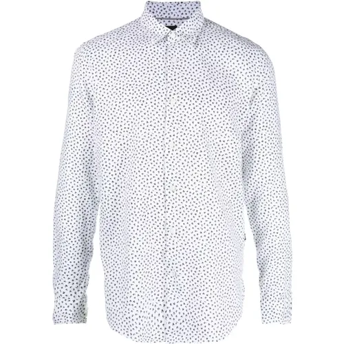 Roger-F& blended linen shirt , male, Sizes: S - Hugo Boss - Modalova