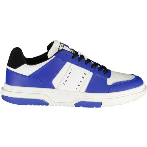 Blaue Sportliche Schnürschuhe mit Kontrastdetails und Logoaufdruck , Herren, Größe: 40 EU - Tommy Hilfiger - Modalova