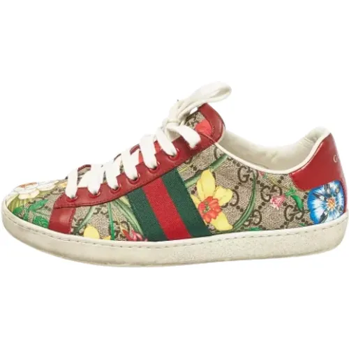 Pre-owned Beschichtetes Canvas sneakers - Gucci Vintage - Modalova