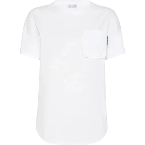 Stilvolles T-Shirt für Frauen , Damen, Größe: 2XS - BRUNELLO CUCINELLI - Modalova