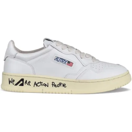 Leather Low-Top Sneakers , male, Sizes: 5 UK - Autry - Modalova