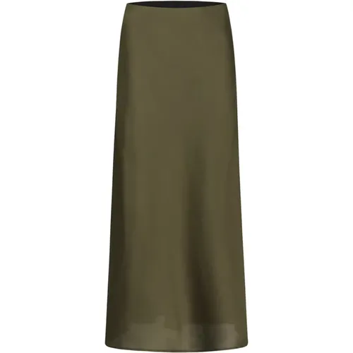 Elegant Acaciabbjoanelle Skirt in Dark Olive , female, Sizes: XS, L, 2XL, S, XL, M - Bruuns Bazaar - Modalova