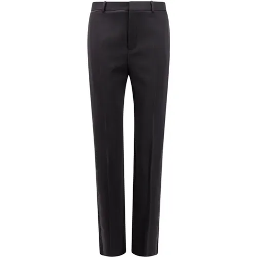Wool Trousers with Zip Closure , male, Sizes: S, M, L - Saint Laurent - Modalova