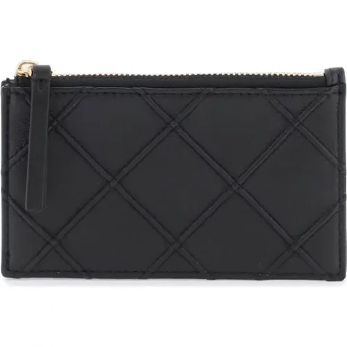 Quilted Leather Cardholder , female, Sizes: ONE SIZE - TORY BURCH - Modalova