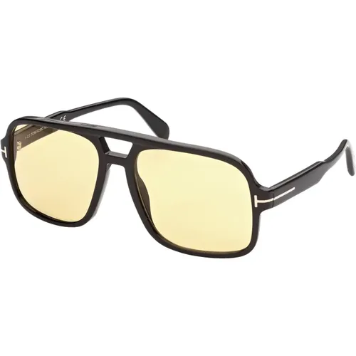 Falconer-02 Sunglasses in /Brown Yellow , unisex, Sizes: 60 MM - Tom Ford - Modalova