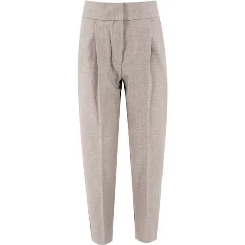 Minimal Wool Trousers , female, Sizes: XS, S - Le Tricot Perugia - Modalova