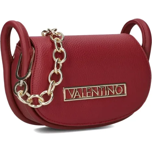 Rote Vinyl Flap Tasche - Valentino by Mario Valentino - Modalova