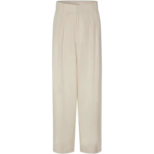 Cropped Trousers , female, Sizes: L - Rabens Saloner - Modalova