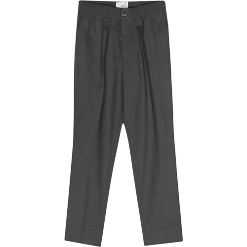 Cotton Trousers with Elasticated Waist , male, Sizes: S, L, M - Ami Paris - Modalova