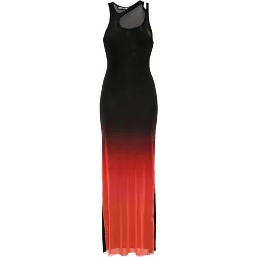Rotes Mesh-Kleid mit Ausschnitten , Damen, Größe: S - Ottolinger - Modalova