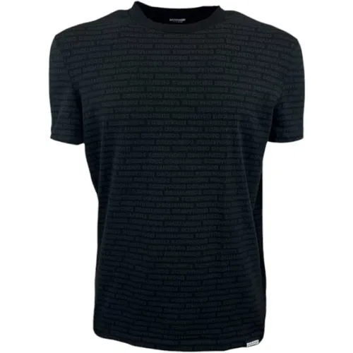 Casual Baumwoll T-Shirt , Herren, Größe: L - Dsquared2 - Modalova