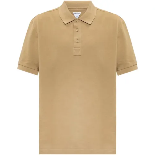 Cotton polo shirt , male, Sizes: M - Bottega Veneta - Modalova