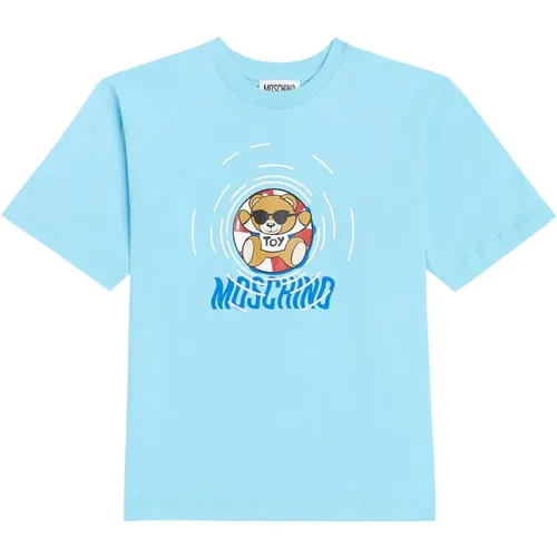 Blauer Teddybär Kinder T-Shirt - Moschino - Modalova