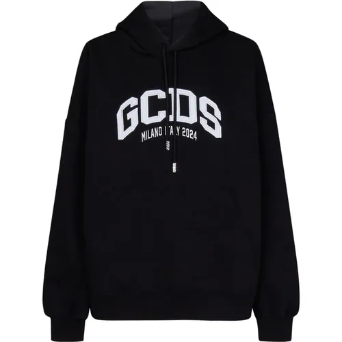 Oversized Sweater with Hood and Logo Patch , female, Sizes: L - Gcds - Modalova