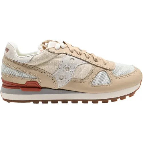 Beige Brown Shadow Sneakers , male, Sizes: 8 UK, 8 1/2 UK, 11 UK, 9 UK, 10 UK, 12 UK - Saucony - Modalova