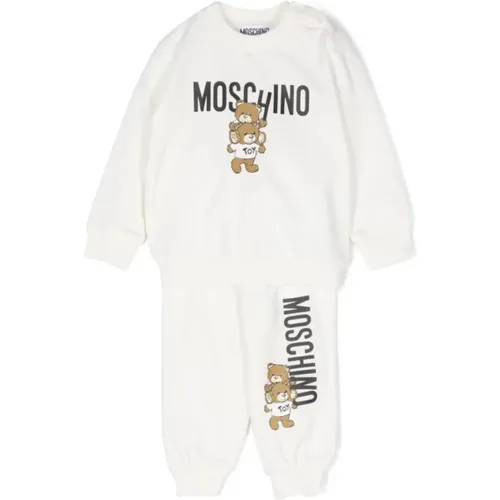 Baumwoll-Sweatshirt und Hose Set mit Logo - Moschino - Modalova