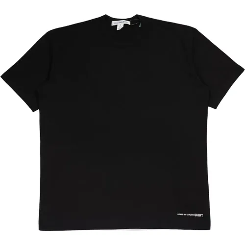 Schwarzes Baumwoll-T-Shirt , Herren, Größe: XS - Comme des Garçons - Modalova