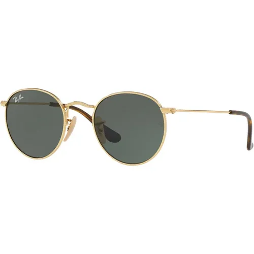 Round Metal Junior Sunglasses Green Lens , unisex, Sizes: 44 MM - Ray-Ban - Modalova