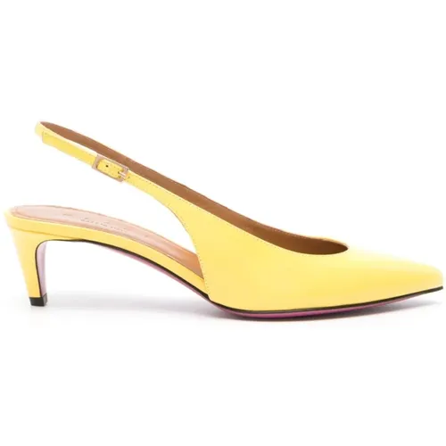 Gelber Mittelhoher Slingback Riemen , Damen, Größe: 37 EU - Marni - Modalova