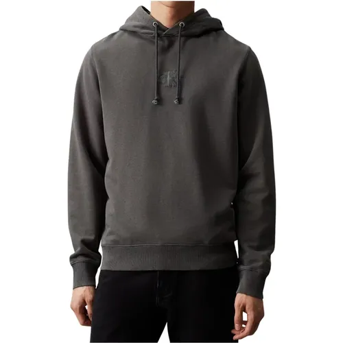 Graue Pullover Kollektion , Herren, Größe: M - Calvin Klein Jeans - Modalova