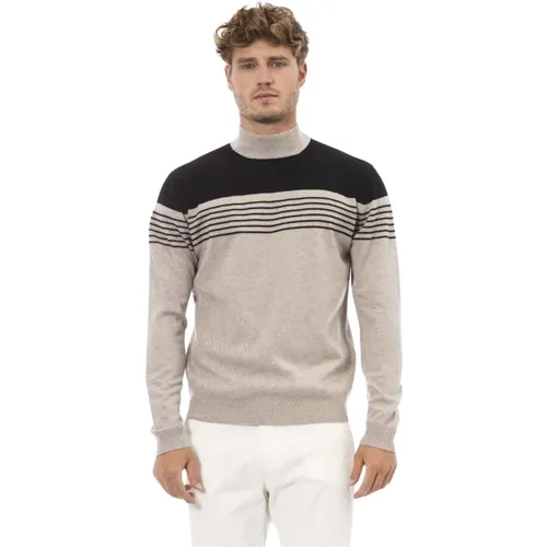 Rollkragen Langarm Pullover , Herren, Größe: XL - Alpha Studio - Modalova