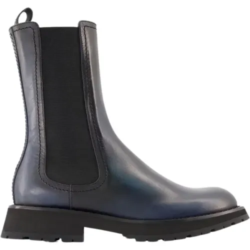 Klassische Chelsea Boots aus glattem Kalbsleder , Herren, Größe: 40 EU - alexander mcqueen - Modalova