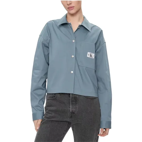 Relaxed Overshirt for Women , female, Sizes: S, M - Calvin Klein Jeans - Modalova