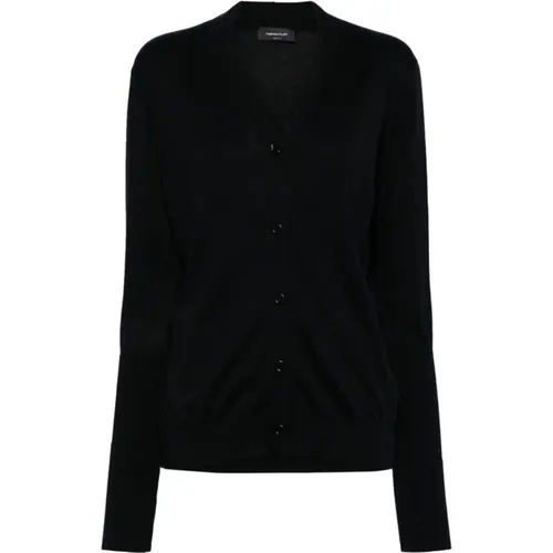 Silk-Cotton Blend V-Neck Sweater , female, Sizes: 2XS, M - Fabiana Filippi - Modalova
