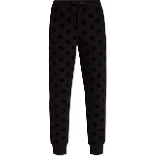 Sweatpants with monogram , female, Sizes: 3XS - Dolce & Gabbana - Modalova