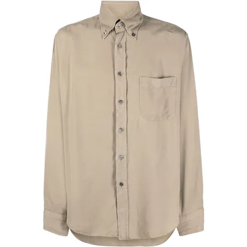 Garment Dyed Shirt , male, Sizes: L - Tom Ford - Modalova