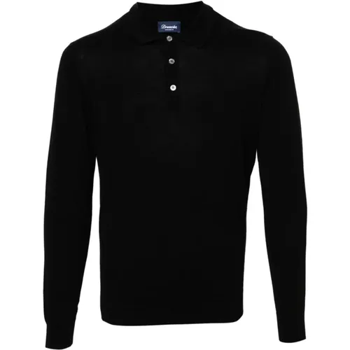 Schwarzer Pullover Polo Rasato , Herren, Größe: 3XL - Drumohr - Modalova