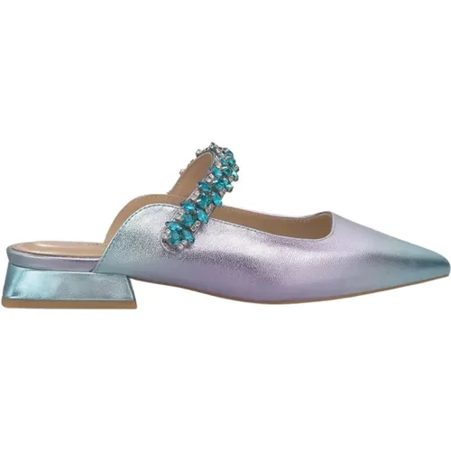 Flat Rhinestone Strap Shoe , female, Sizes: 8 UK, 3 UK, 5 UK, 7 UK, 4 UK, 6 UK - Alma en Pena - Modalova