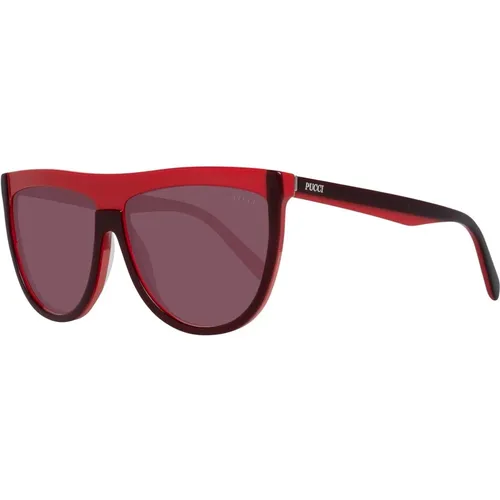 Burgunder ovale Sonnenbrille Verlaufslinse - EMILIO PUCCI - Modalova