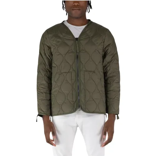 Military W-Zip V Jacket , male, Sizes: XL, 2XL - Taion - Modalova