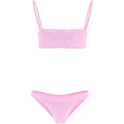 Crinkle Stretch Bandeau Bikini Set , female, Sizes: ONE SIZE - Hunza G - Modalova
