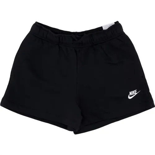 Fleece Shorts Schwarz/Weiß , Damen, Größe: L - Nike - Modalova